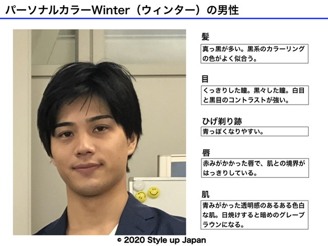 メンズパーソナルカラー診断winter ウィンター の男性にオススメのブランド Style Up Japan